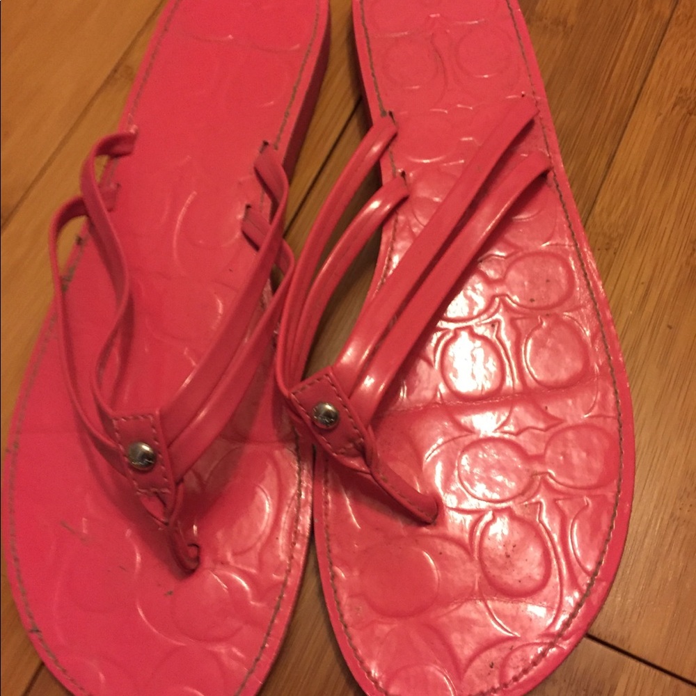 Coach flip flops